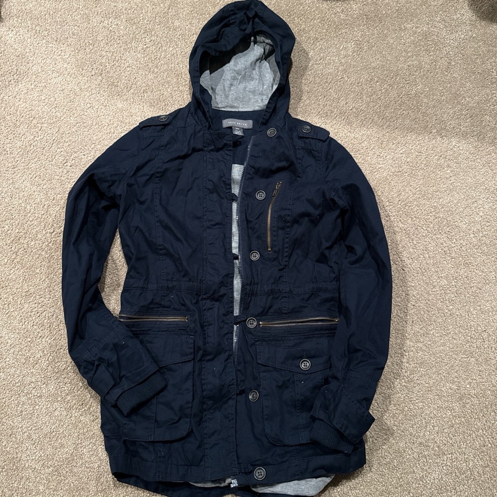 Women’s Navy Hooded Jacket
